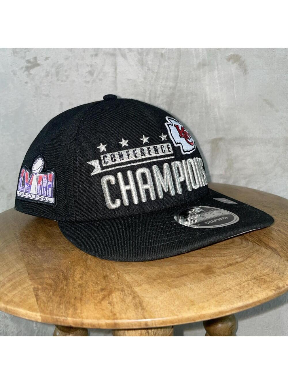 New Era Kansas City Chiefs 2023 AFC Champions Low Profile Hat Super Bowl 58 NEW!